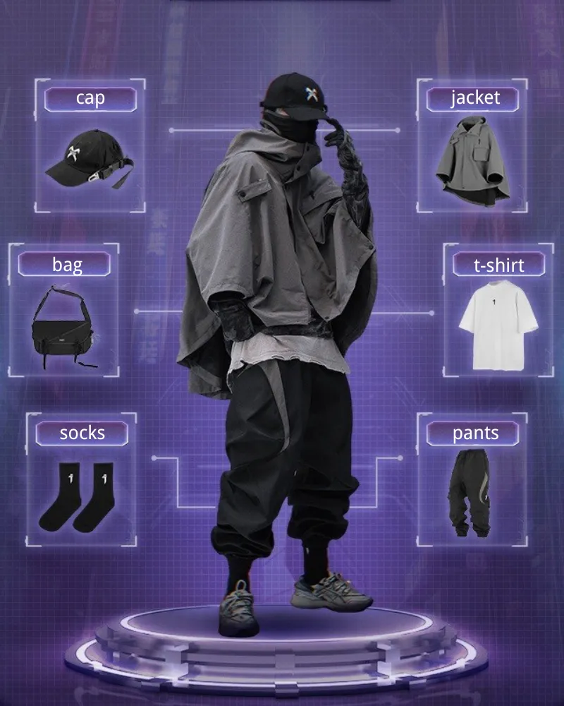 Techwear Functional Cape Jacket