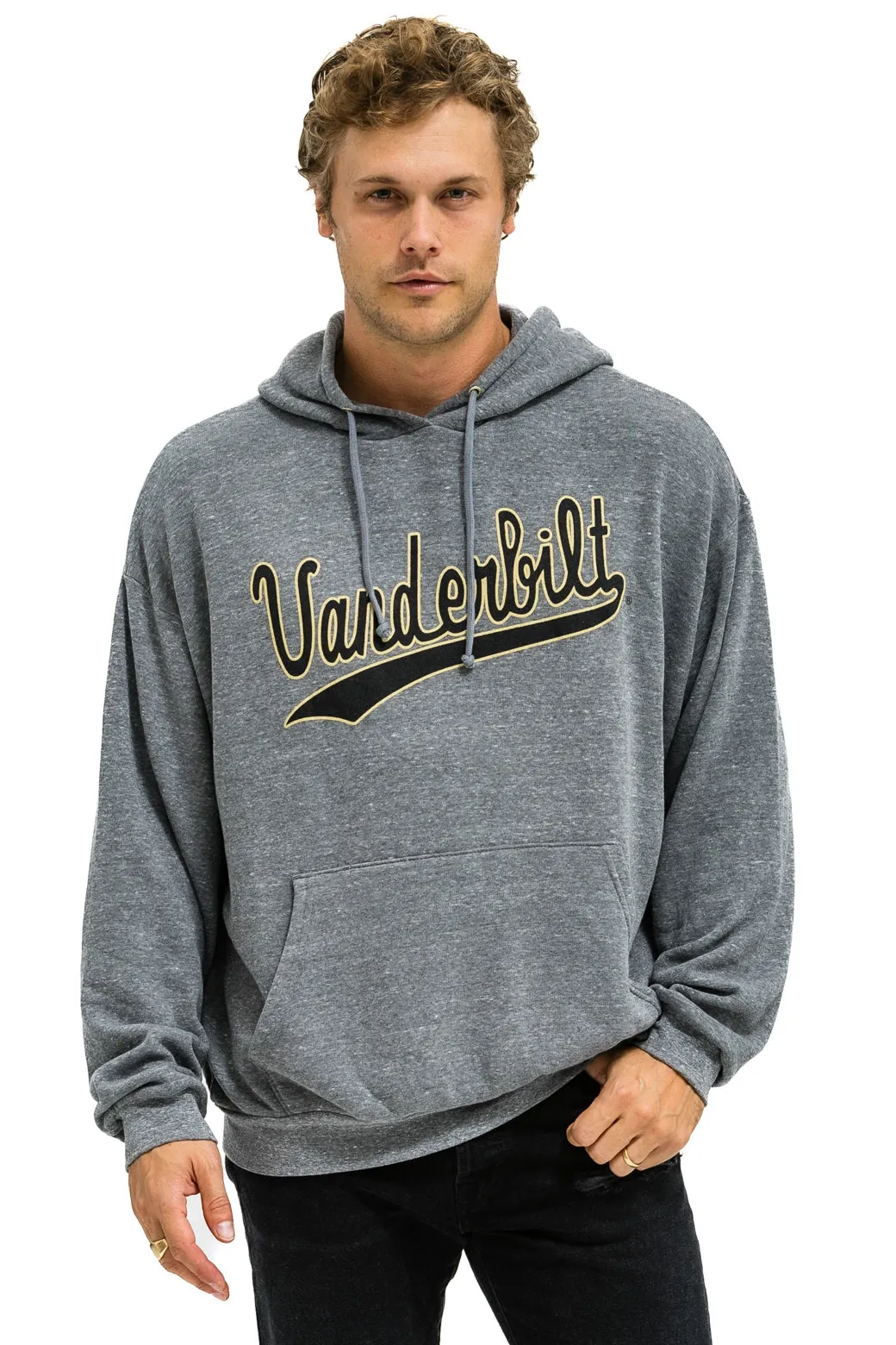 VANDERBILT COMMODORES  PULLOVER HOODIE RELAXED - HEATHER GREY