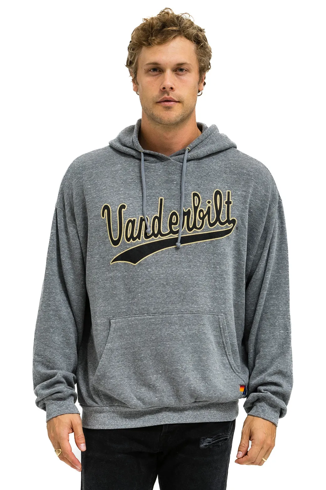 VANDERBILT COMMODORES  PULLOVER HOODIE RELAXED - HEATHER GREY