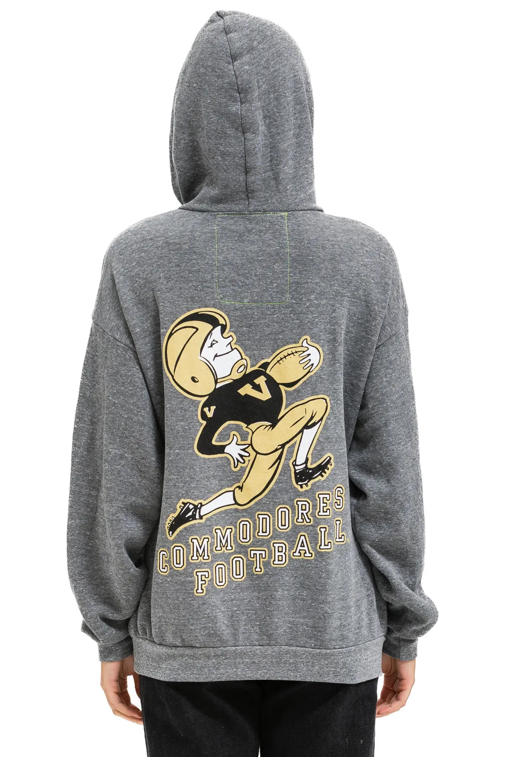 VANDERBILT COMMODORES  PULLOVER HOODIE RELAXED - HEATHER GREY