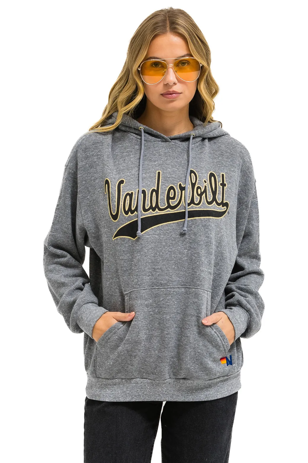 VANDERBILT COMMODORES  PULLOVER HOODIE RELAXED - HEATHER GREY