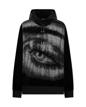 Velvet & Rhinestone Eye Hoodie