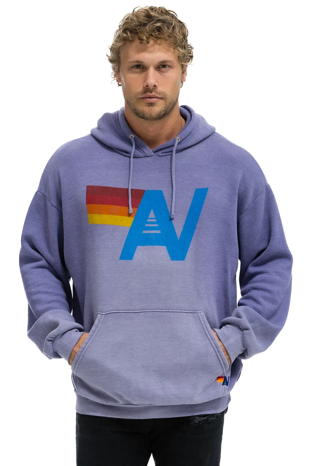 VINTAGE LOGO RELAXED PULLOVER HOODIE - FADED GRAPE