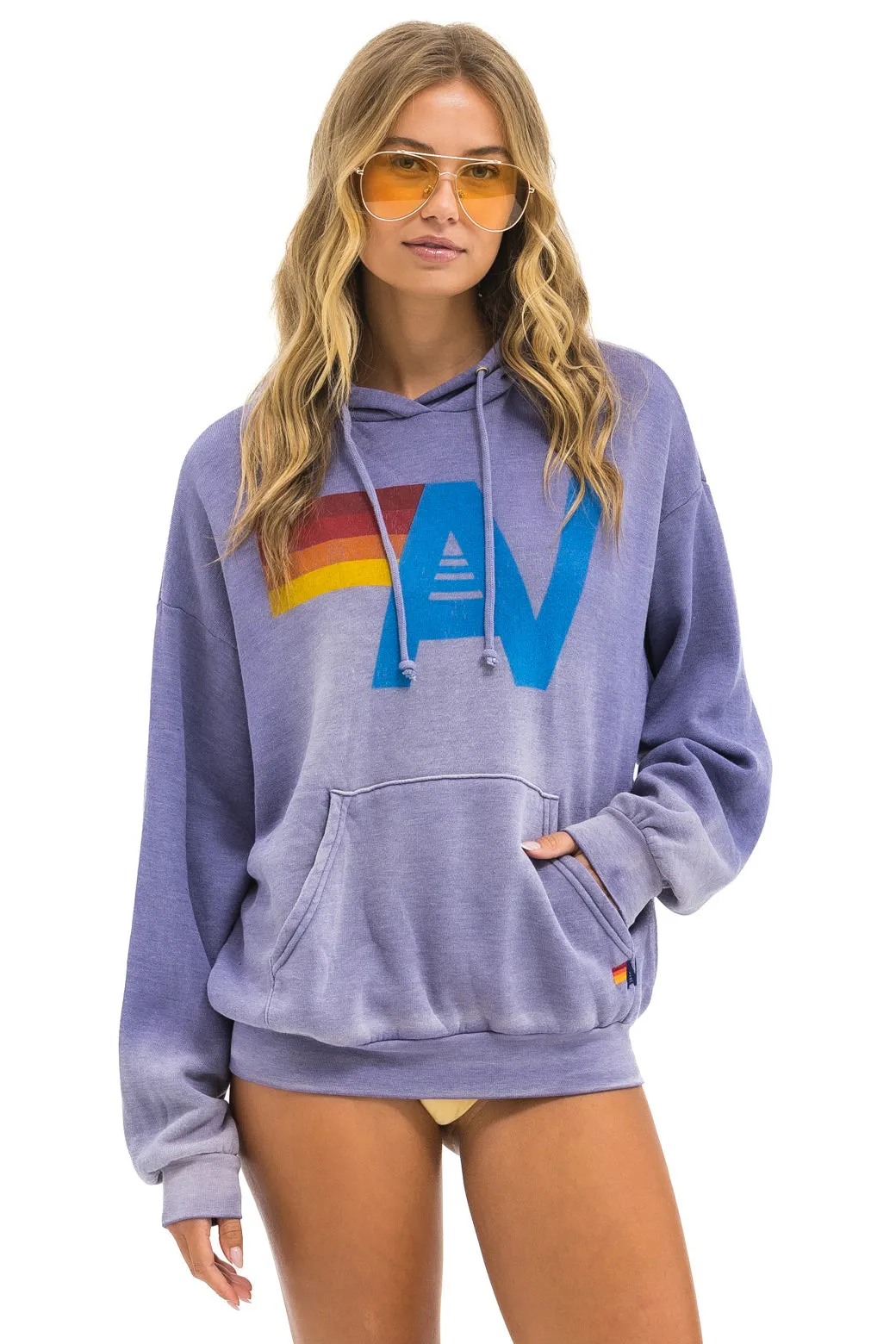 VINTAGE LOGO RELAXED PULLOVER HOODIE - FADED GRAPE