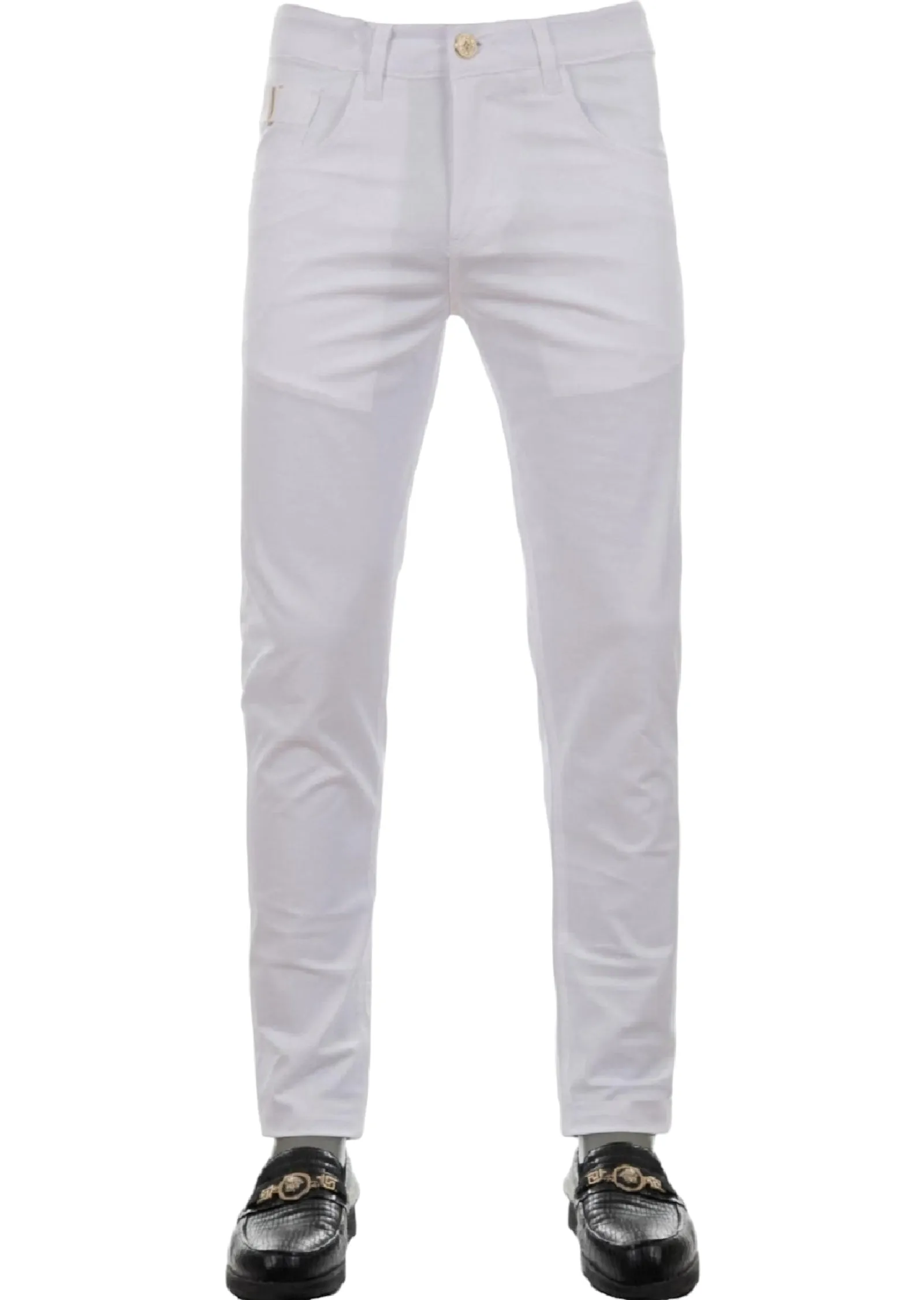 White Gold "V-metal 2" Tech Pants