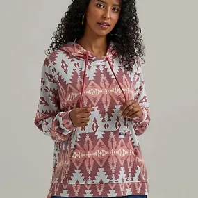 Wrangler Women's Maroon & White Aztec Hoodie